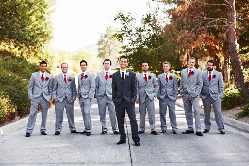 Charcoal grey best sale groomsmen suits